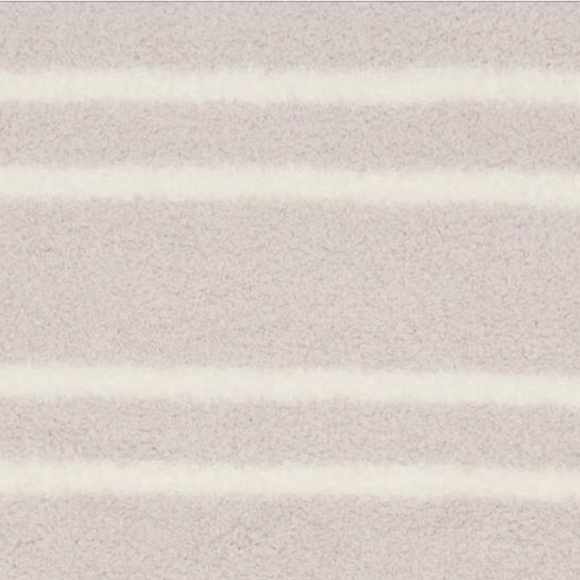 NWT Barefoot Dreams Double Stripe Sandstone and Cream CozyChic Blanket - Picture 2 of 2